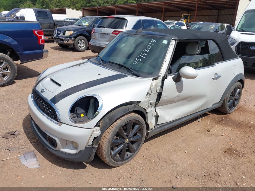 2014 Mini Convertible VIN WMWZP3C59ET298093 IAAI salvage auction — LEFT FRONT, Salvage Title, sold $750 on 2026-08-05 (photo 2)