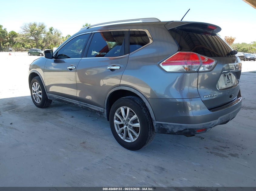 2016 Nissan Rogue VIN KNMAT2MV0GP639171 IAAI salvage auction — NORMAL WEAR, Clear (Florida), sold $725 on 2026-07-14 (photo 3)