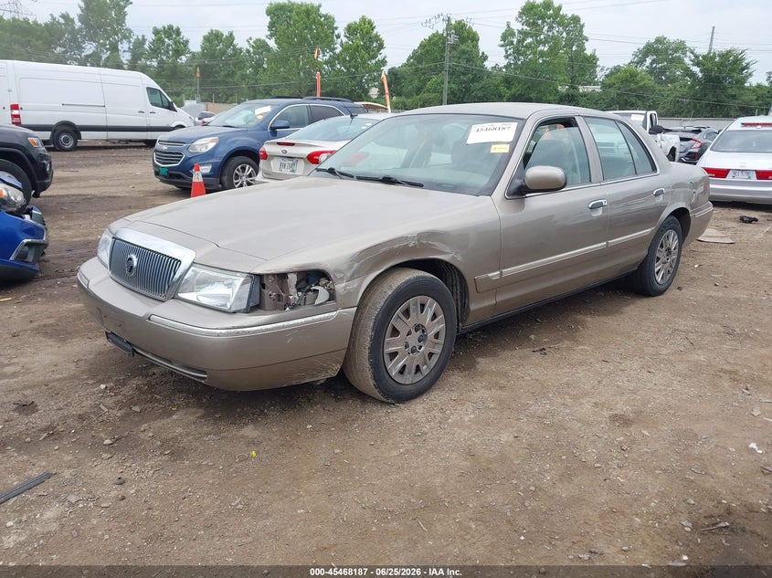 2005 Mercury Grand marquis VIN 2MEFM74W55X663321 IAAI salvage auction — LEFT FRONT, Salvage (Ohio), sold $550 on 2026-09-28 (photo 2)