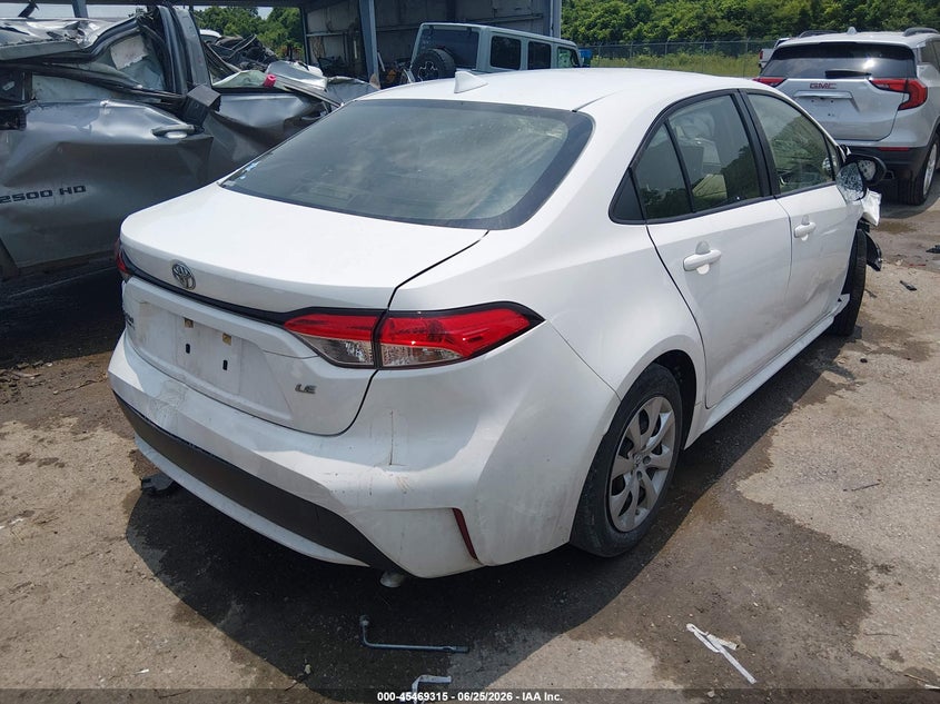 2021 Toyota Corolla VIN JTDEPMAE7MJ154739 IAAI salvage auction — RIGHT FRONT, Salvage (Louisiana), sold $25 on 2026-07-28 (photo 4)