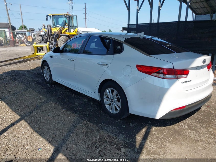 2017 Kia Optima VIN 5XXGT4L36HG160784 IAAI salvage auction — THEFT, Salvage Title, sold $25 on 2026-07-30 (photo 3)