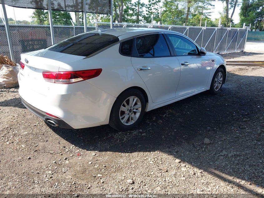 2017 Kia Optima VIN 5XXGT4L36HG160784 IAAI salvage auction — THEFT, Salvage Title, sold $25 on 2026-07-30 (photo 4)