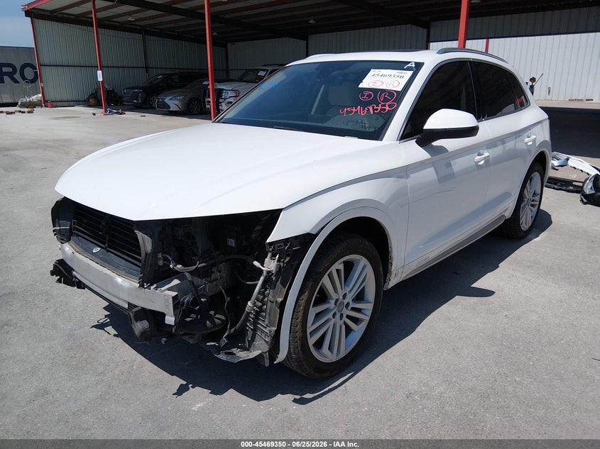 2018 Audi Q5 VIN WA1BNAFY5J2107509 IAAI salvage auction — FRONT END, Salvage (Texas), sold $7,000 on 2026-07-15 (photo 2)