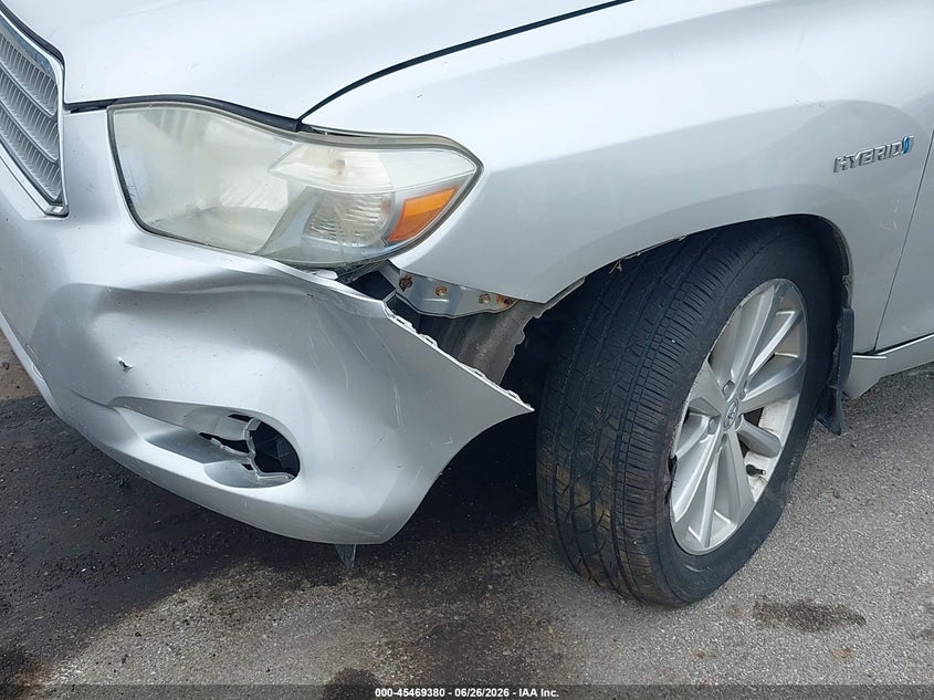2008 Toyota Highlander hybrid VIN JTEEW41A082025866 IAAI salvage auction — LEFT FRONT, Clear (Indiana), sold $1,200 on 2026-07-31 (photo 6)