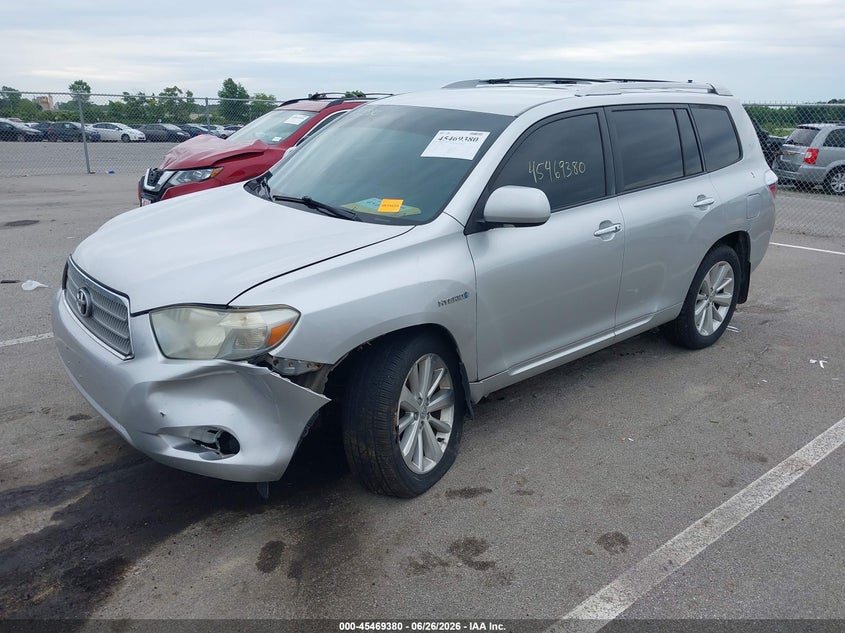 2008 Toyota Highlander hybrid VIN JTEEW41A082025866 IAAI salvage auction — LEFT FRONT, Clear (Indiana), sold $1,200 on 2026-07-31 (photo 2)