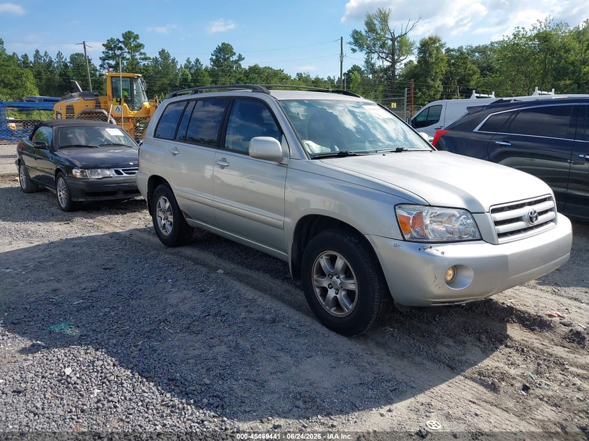2005 Toyota Highlander VIN JTEGP21A050075135 IAAI salvage auction — NORMAL WEAR, Clear (South Carolina), sold $950 on 2026-07-14 (photo 1)