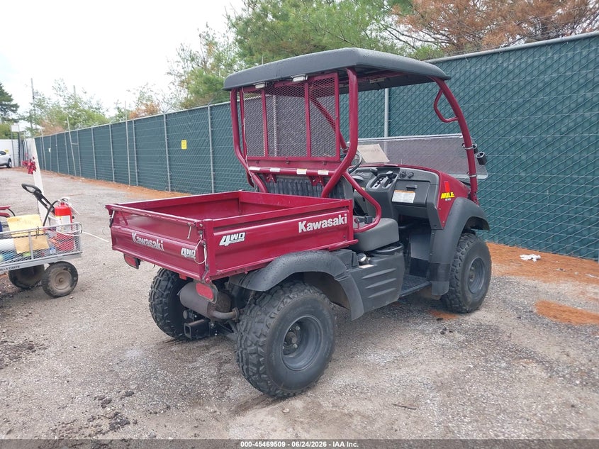 2009 Kawasaki Kaf400 VIN JK1AFEA169B543596 IAAI salvage auction — ELECTRICAL, Bill Of Sale (Indiana), sold $1,550 on 2026-07-08 (photo 4)