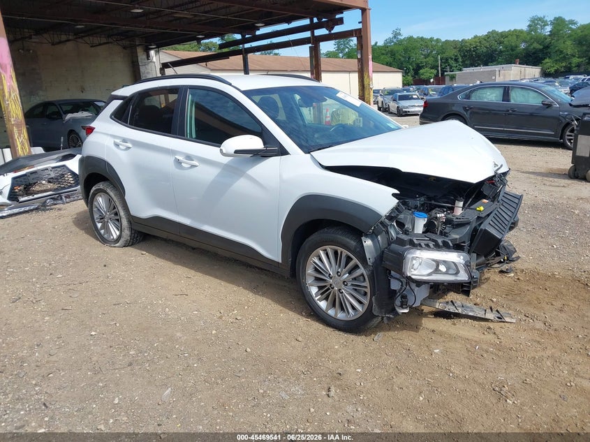2021 Hyundai Kona VIN KM8K2CAA3MU693202 IAAI salvage auction — FRONT END, Mv-907A (New York), sold $600 on 2026-07-28 (photo 1)