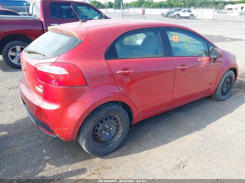 2013 Kia Rio VIN KNADM5A36D6107890 IAAI salvage auction — NORMAL WEAR, Clear (Virginia), sold $275 on 2026-07-21 (photo 4)