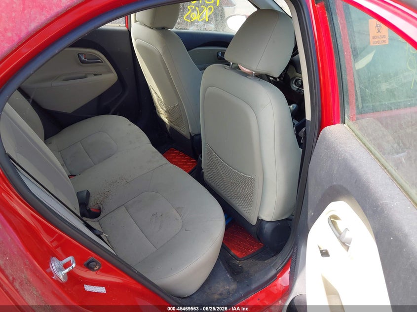 2013 Kia Rio VIN KNADM5A36D6107890 IAAI salvage auction — NORMAL WEAR, Clear (Virginia), sold $275 on 2026-07-21 (photo 8)