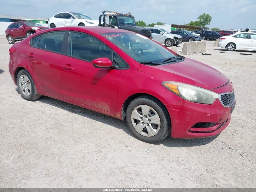 2016 Kia Forte VIN KNAFK4A68G5595365 IAAI salvage auction — NORMAL WEAR, Original (Texas), sold $975 on 2026-07-29 (photo 1)