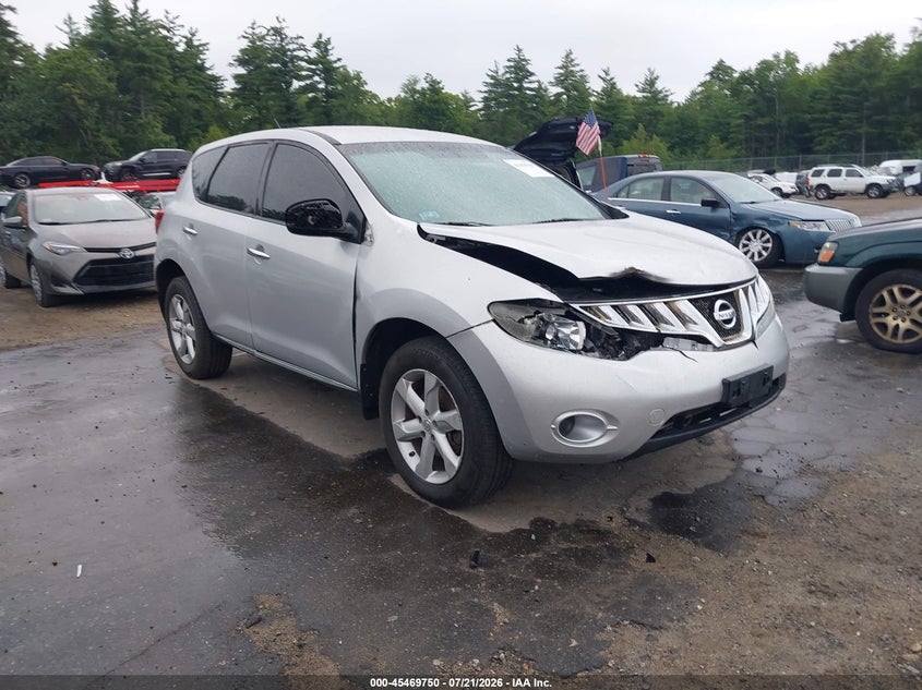 2009 Nissan Murano VIN JN8AZ18W99W204870 IAAI salvage auction — FRONT END, Clear (Massachusetts), sold $275 on 2026-07-31 (photo 1)