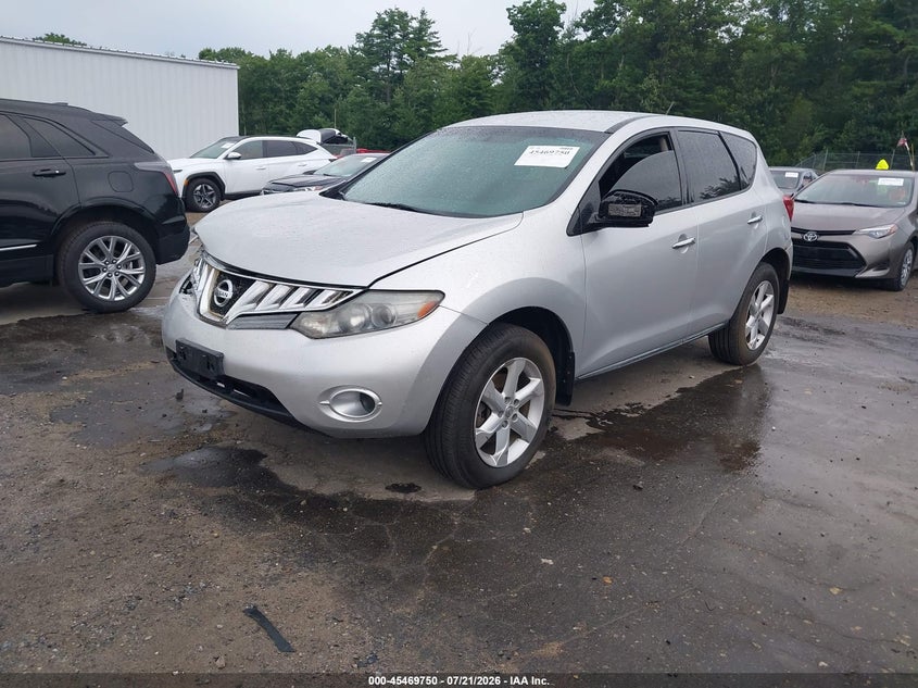 2009 Nissan Murano VIN JN8AZ18W99W204870 IAAI salvage auction — FRONT END, Clear (Massachusetts), sold $275 on 2026-07-31 (photo 2)