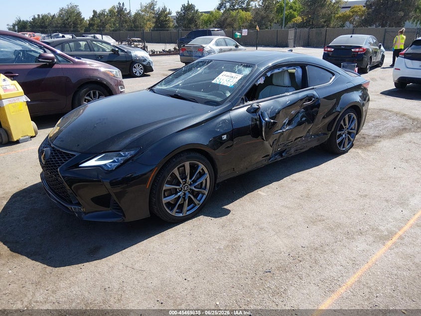 2022 Lexus Rc VIN JTHGZ5BC7N5025317 IAAI salvage auction — SIDE, Salvage Title, sold $12,400 on 2026-08-20 (photo 2)