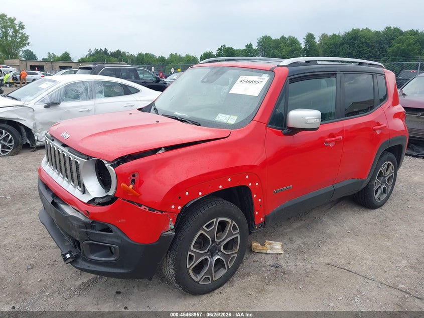 2016 Jeep Renegade VIN ZACCJBDT0GPD72212 IAAI salvage auction — FRONT END, Wait Title, sold $425 on 2026-08-06 (photo 2)