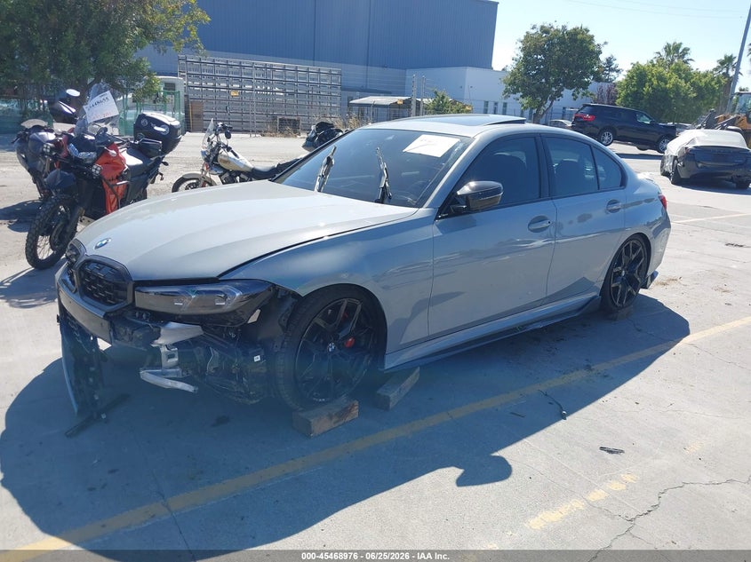 2025 BMW 3er VIN 3MW59FT08S8F80100 IAAI salvage auction — FRONT END, Salvage (California), sold $27,100 on 2026-08-03 (photo 2)