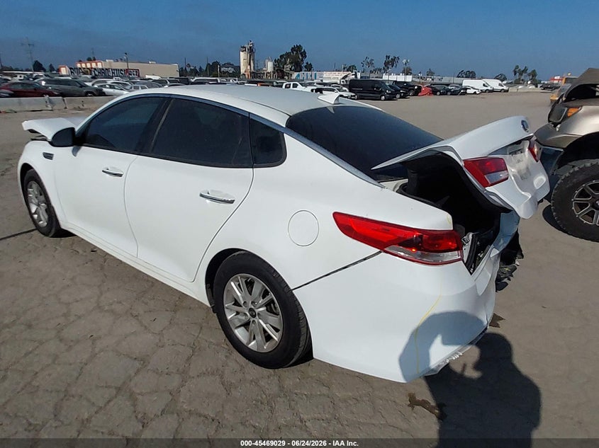 2016 Kia Optima VIN KNAGT4L31G5100962 IAAI salvage auction — FRONT & REAR, Salvage (California), sold $1,000 on 2026-07-25 (photo 3)