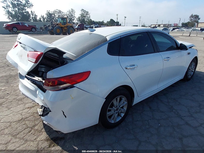 2016 Kia Optima VIN KNAGT4L31G5100962 IAAI salvage auction — FRONT & REAR, Salvage (California), sold $1,000 on 2026-07-25 (photo 4)