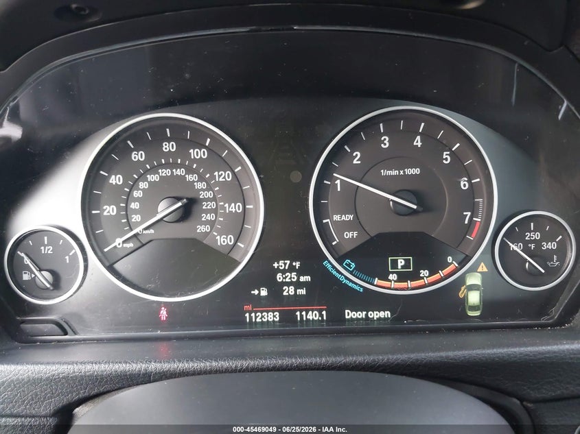2014 BMW 3er VIN WBA3B5C52EF958666 IAAI salvage auction — FRONT END, Salvage Title, sold $2,400 on 2026-07-22 (photo 7)