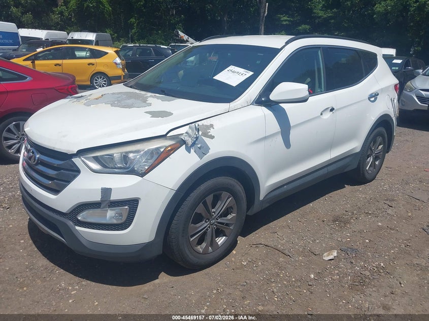 2013 Hyundai Santa fe VIN 5XYZUDLB1DG017275 IAAI salvage auction — ENGINE BURN, Mv-907A (New York), sold $525 on 2026-07-28 (photo 2)