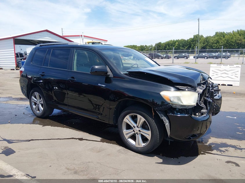 2008 Toyota Highlander VIN JTEDS43AX82055378 IAAI salvage auction — FRONT END, Salvage (North Carolina), sold $25 on 2026-07-29 (photo 1)
