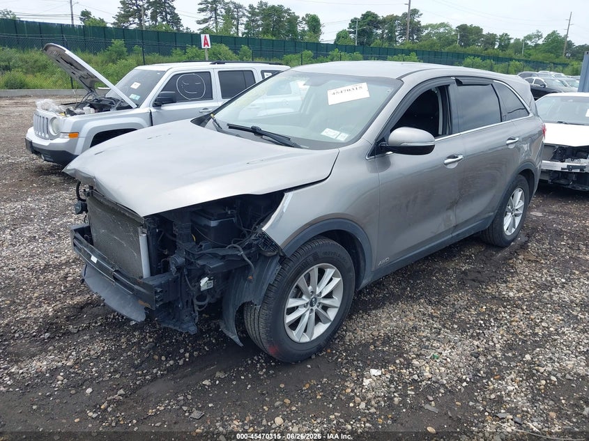 2019 Kia Sorento VIN 5XYPGDA56KG441916 IAAI salvage auction — FRONT & REAR, Mv-907A (New York), sold $2,100 on 2026-07-14 (photo 2)