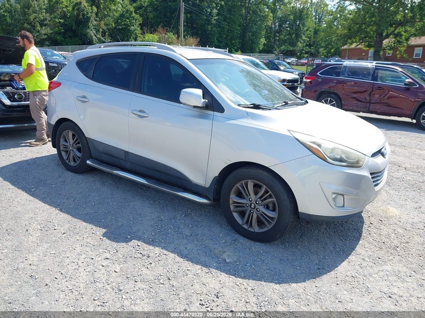 2014 Hyundai Tucson VIN KM8JU3AG3EU833096 IAAI salvage auction — NORMAL WEAR, Clear (Virginia), sold $1,200 on 2026-07-21 (photo 1)