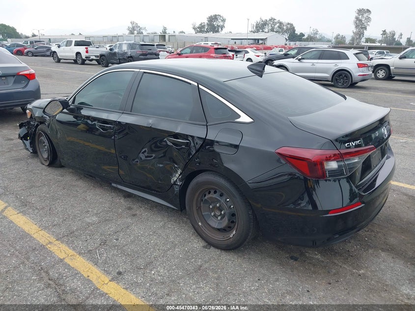 2026 Honda Civic VIN 2HGFE2F25TH528537 IAAI salvage auction — LEFT FRONT, Salvage Title, sold $7,800 on 2026-08-25 (photo 3)