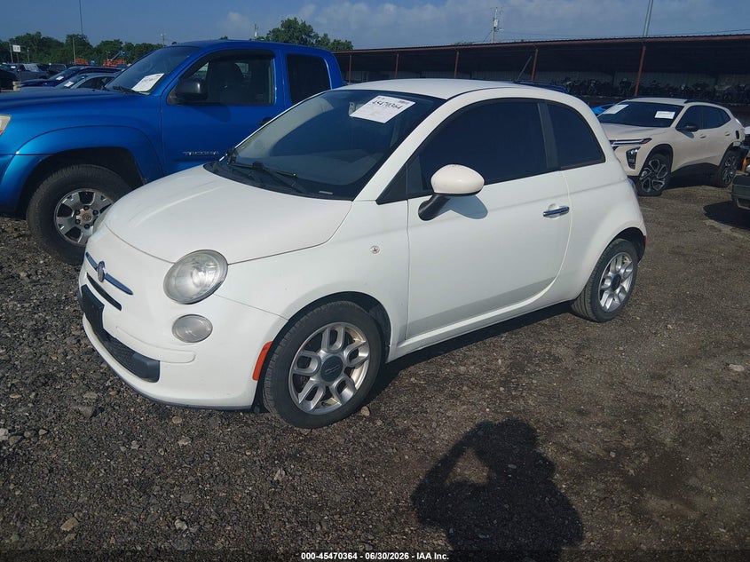 2012 Fiat 500 VIN 3C3CFFAR6CT125026 IAAI salvage auction — NORMAL WEAR, Original (Ohio), sold $475 on 2026-08-12 (photo 2)