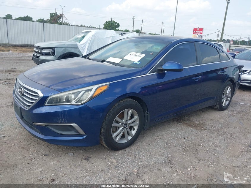 2016 Hyundai Sonata VIN 5NPE24AF5GH311785 IAAI salvage auction — REAR END, Salvage Title, sold $975 on 2026-07-25 (photo 2)