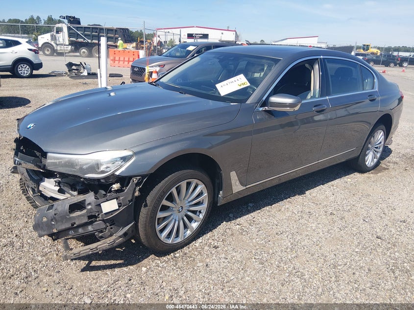 2016 BMW 7er VIN WBA7E2C59GG738526 IAAI salvage auction — FRONT END, Clear (South Carolina), sold $325 on 2026-07-29 (photo 2)