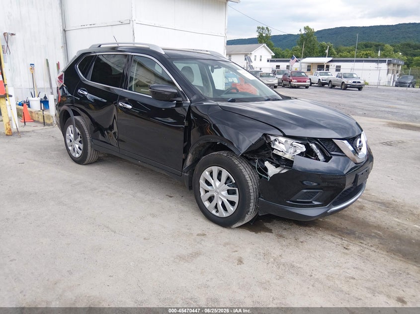 2016 Nissan Rogue VIN KNMAT2MV7GP595203 IAAI salvage auction — RIGHT SIDE, Salvage (Pennsylvania), sold $450 on 2026-07-15 (photo 1)