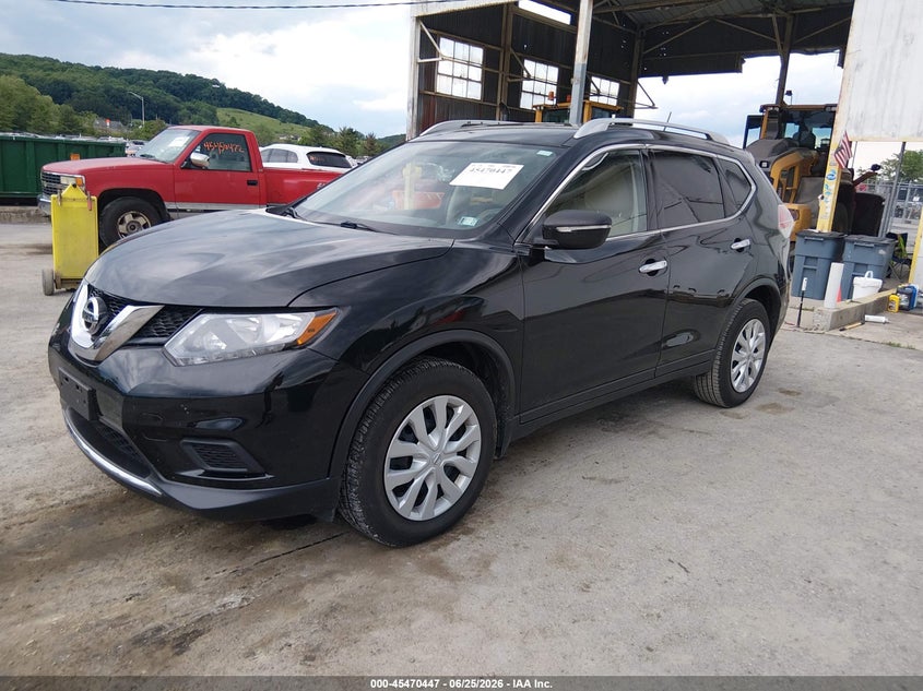 2016 Nissan Rogue VIN KNMAT2MV7GP595203 IAAI salvage auction — RIGHT SIDE, Salvage (Pennsylvania), sold $450 on 2026-07-15 (photo 2)