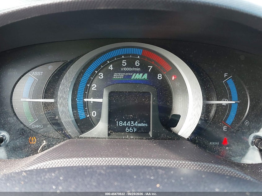 2010 Honda Insight VIN JHMZE2H73AS028675 IAAI salvage auction — LEFT FRONT, Salvage (Pennsylvania), sold $275 on 2026-07-29 (photo 7)