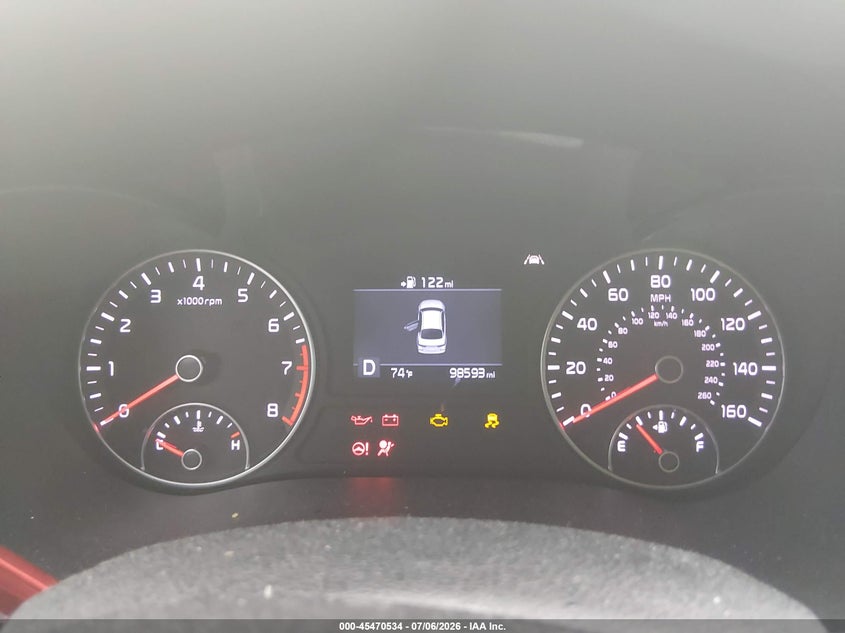 2019 Kia Optima VIN 5XXGT4L32KG316214 IAAI salvage auction — FRONT END, Salvage (Idaho), sold $675 on 2026-07-21 (photo 7)