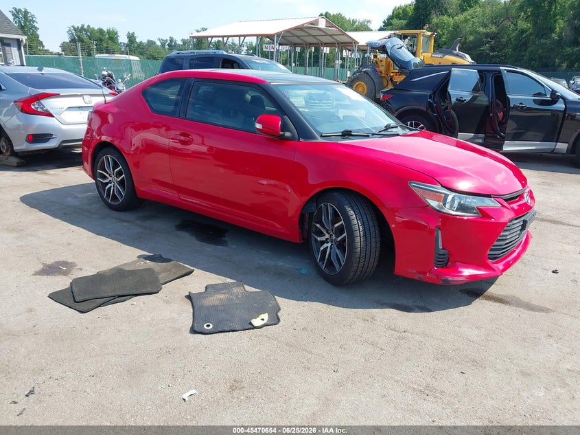 2015 Scion Tc VIN JTKJF5C78FJ003894 IAAI salvage auction — LEFT FRONT, Salvage - Greater Than 75% (Maryland), sold $1,700 on 2026-07-16 (photo 1)
