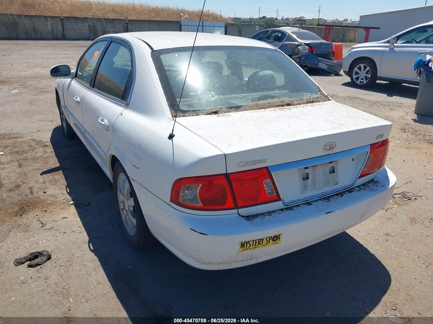 2004 Kia Optima VIN KNAGD128545276000 IAAI salvage auction — NORMAL WEAR, Clear - Dealer Only (California), sold $225 on 2026-07-08 (photo 3)