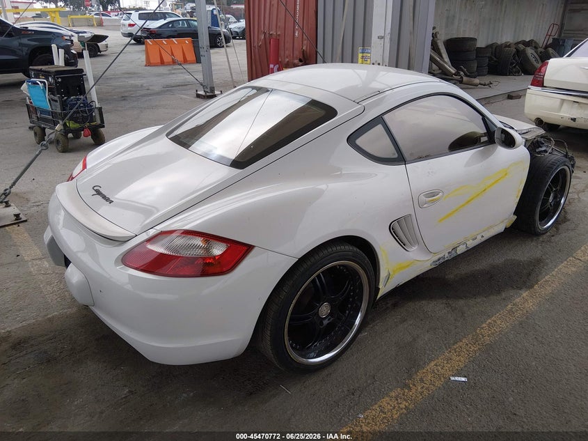 2007 Porsche Cayman VIN WP0AA29807U761085 IAAI salvage auction — RIGHT FRONT, Salvage (California), sold $5,100 on 2026-07-22 (photo 4)