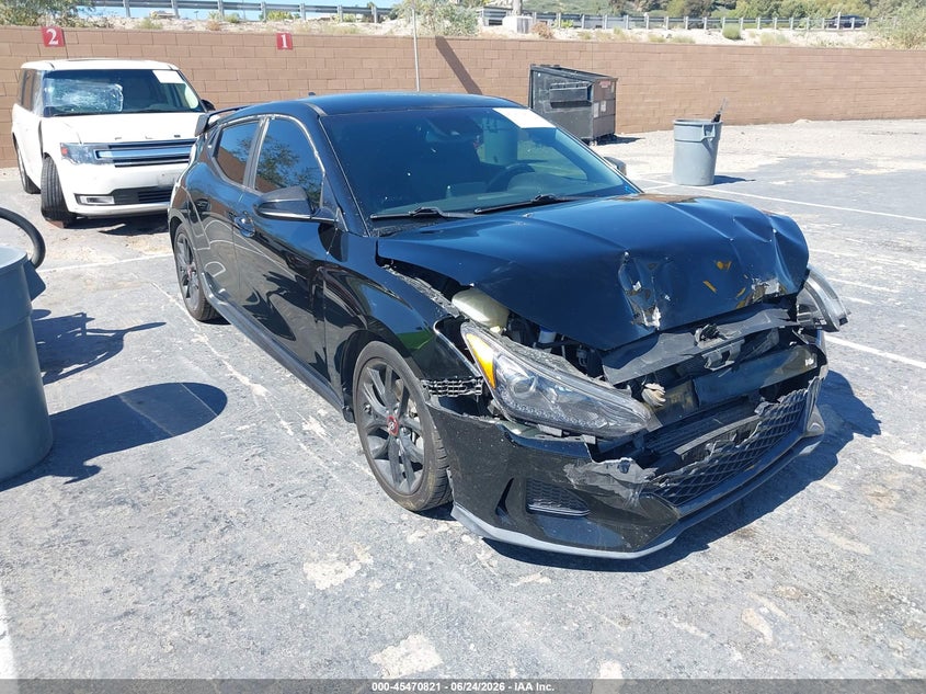 2019 Hyundai Veloster VIN KMHTH6ABXKU006971 IAAI salvage auction — FRONT END, Salvage (California), sold $1,750 on 2026-07-15 (photo 1)