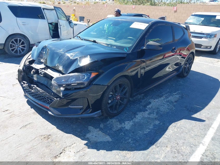 2019 Hyundai Veloster VIN KMHTH6ABXKU006971 IAAI salvage auction — FRONT END, Salvage (California), sold $1,750 on 2026-07-15 (photo 2)