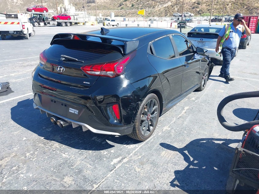 2019 Hyundai Veloster VIN KMHTH6ABXKU006971 IAAI salvage auction — FRONT END, Salvage (California), sold $1,750 on 2026-07-15 (photo 4)