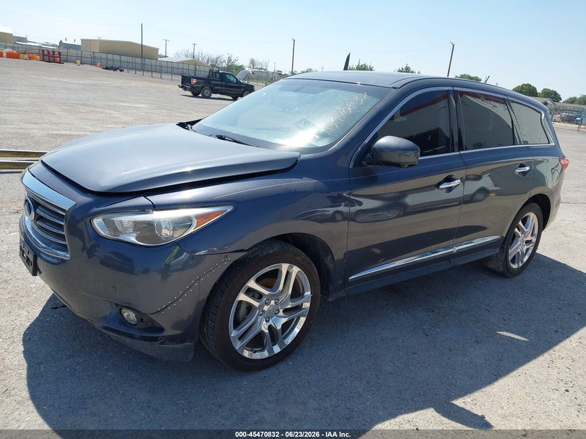 2013 Infiniti Jx VIN 5N1AL0MM2DC314404 IAAI salvage auction — FRONT END, Original (Texas), sold $1,000 on 2026-07-09 (photo 2)