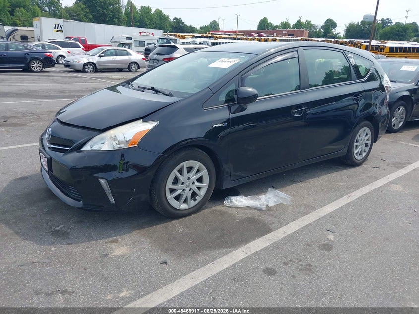 2013 Toyota Prius v VIN JTDZN3EU2D3279123 IAAI salvage auction — RIGHT FRONT, Salvage (North Carolina), sold $2,850 on 2026-07-16 (photo 2)