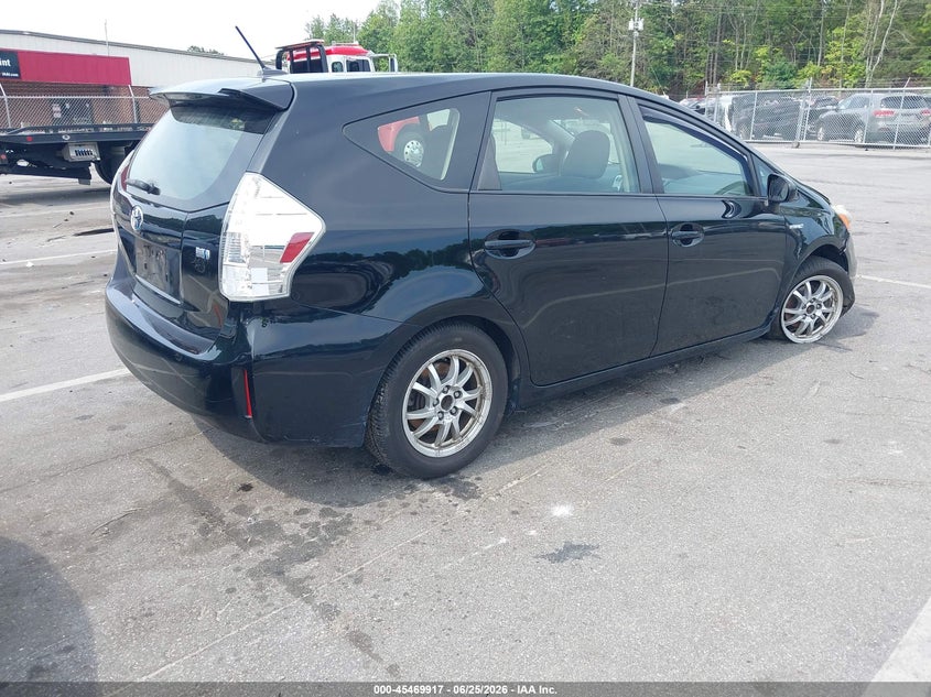 2013 Toyota Prius v VIN JTDZN3EU2D3279123 IAAI salvage auction — RIGHT FRONT, Salvage (North Carolina), sold $2,850 on 2026-07-16 (photo 4)