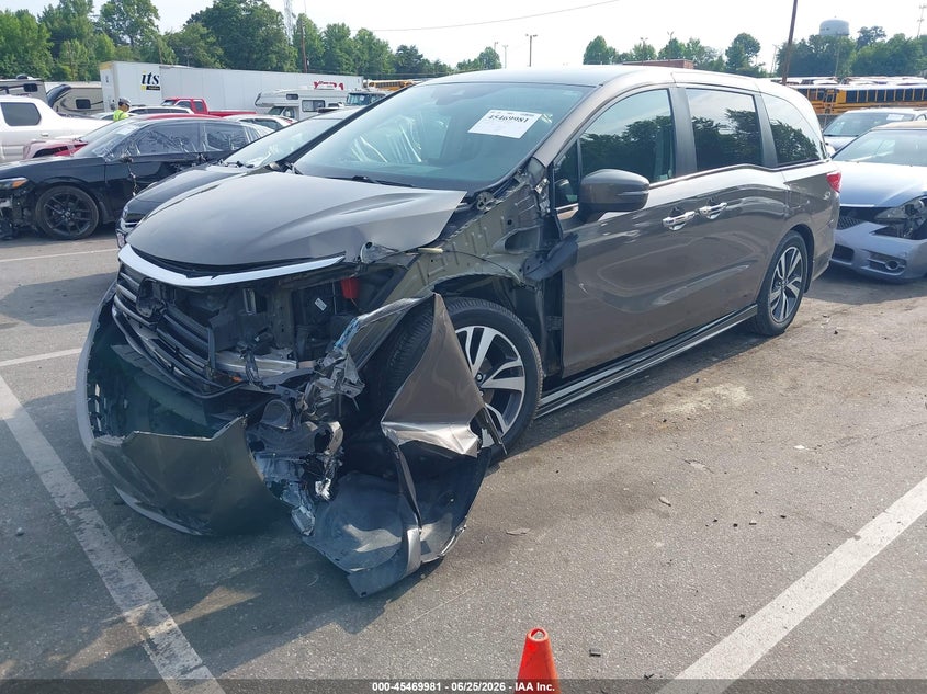 2022 Honda Odyssey VIN 5FNRL6H82NB038446 IAAI salvage auction — FRONT END, Salvage (North Carolina), sold $7,600 on 2026-07-30 (photo 2)