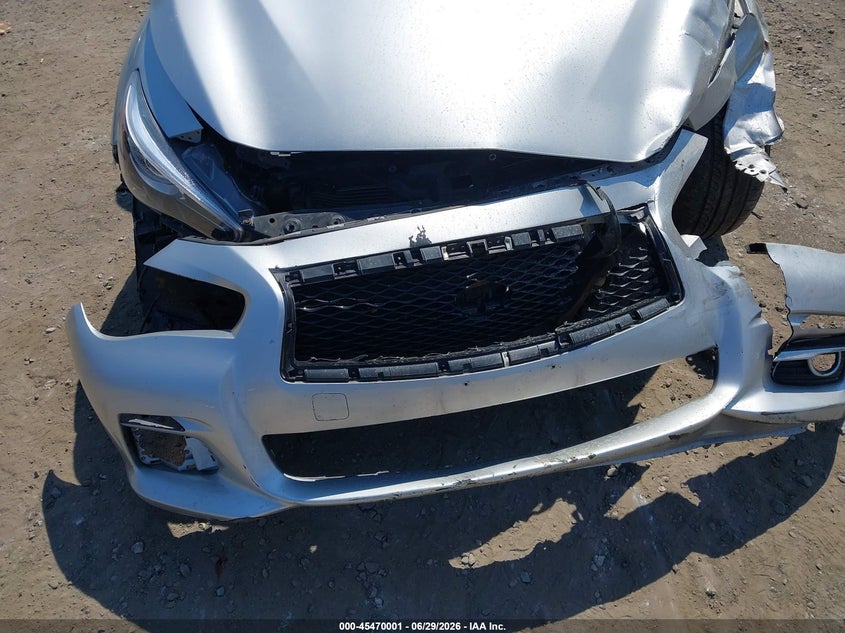 2015 Infiniti Q50 VIN JN1BV7ARXFM401236 IAAI salvage auction — FRONT & REAR, Mv-907A (New York), sold $425 on 2026-07-21 (photo 6)
