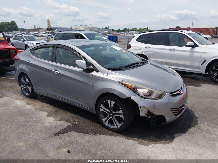 2014 Hyundai Elantra VIN KMHDH4AH7EU136725 IAAI salvage auction — RIGHT FRONT, Salvage (Missouri), sold $1,000 on 2026-07-19 (photo 1)
