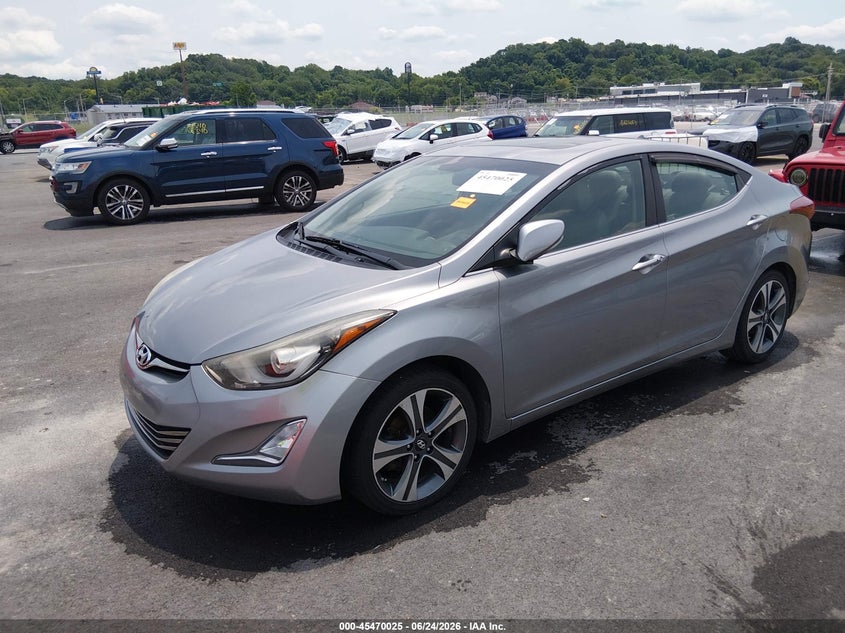 2014 Hyundai Elantra VIN KMHDH4AH7EU136725 IAAI salvage auction — RIGHT FRONT, Salvage (Missouri), sold $1,000 on 2026-07-19 (photo 2)