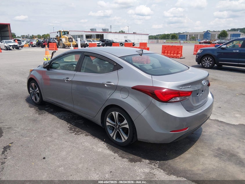 2014 Hyundai Elantra VIN KMHDH4AH7EU136725 IAAI salvage auction — RIGHT FRONT, Salvage (Missouri), sold $1,000 on 2026-07-19 (photo 3)