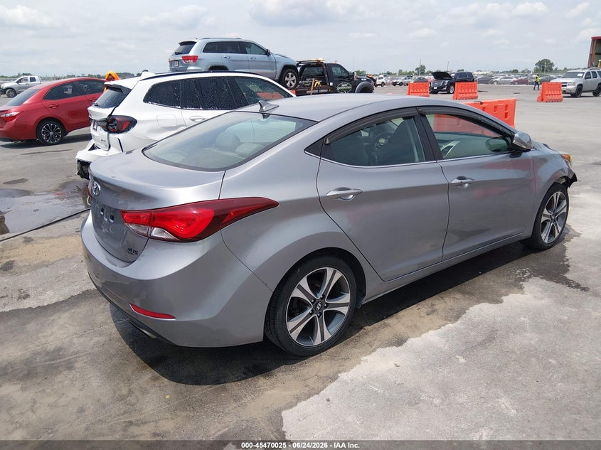 2014 Hyundai Elantra VIN KMHDH4AH7EU136725 IAAI salvage auction — RIGHT FRONT, Salvage (Missouri), sold $1,000 on 2026-07-19 (photo 4)